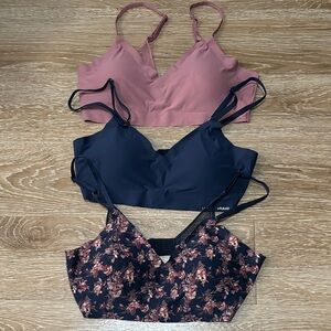 3 Lucky Brand laser lounge bras/bralettes, large